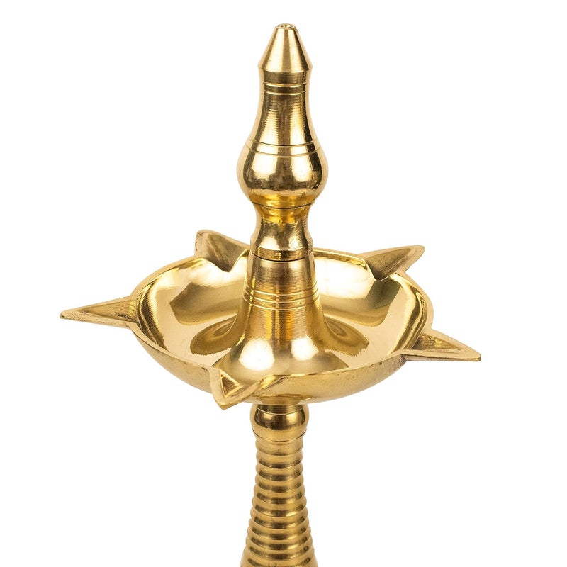 Putrika Brass Kerala Fancy Kuthu Villakku raditional Brass Kerala Kuthu villaku Diya for Puja Pooja Aarti Arti Deepak Deepam Oil Lamp for Home Temple Puja Articles Decor Gifts 1 - Image 2