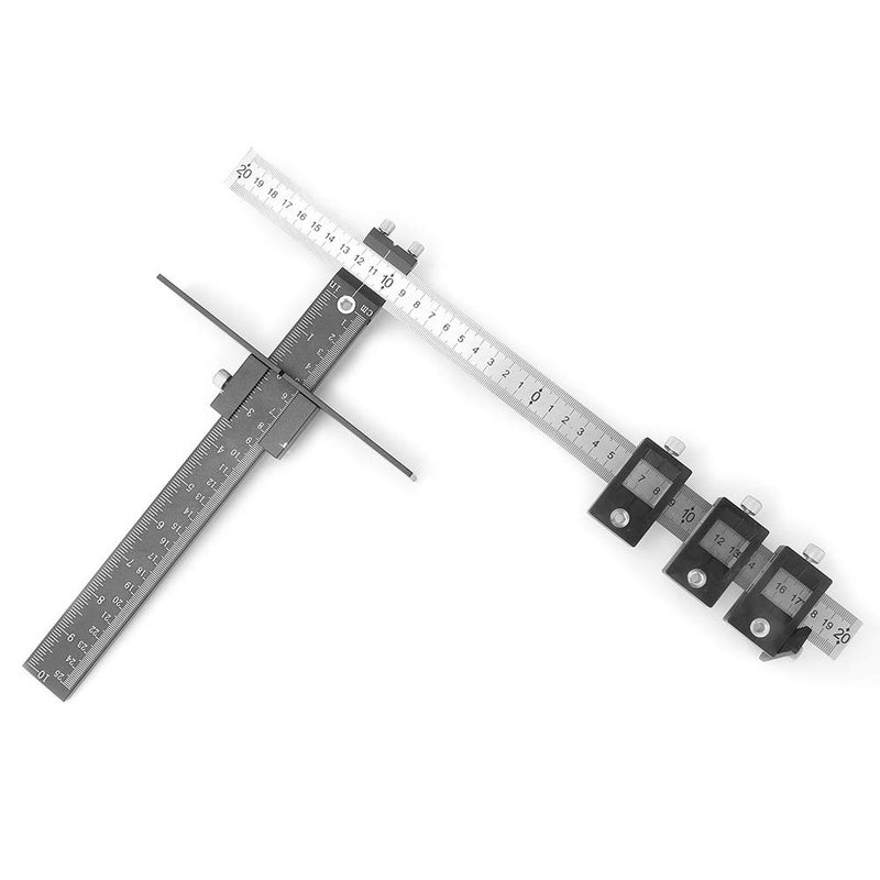 Woodworking Dowel Jig Cabinet Drawer Door Hole Drilling Guide Locator Positioning Ruler - Image 5