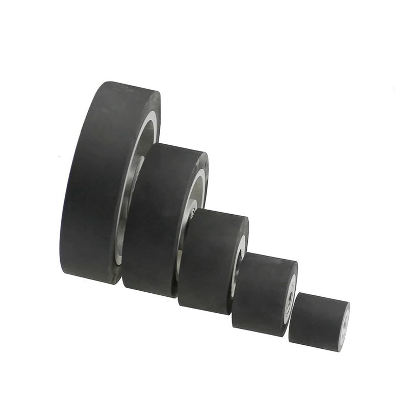 Dia. 50mm - 200mm Smooth Rubber Contact Wheel Belt Grinder Parts(100x50mm,6202 Installed 15) - Image 3