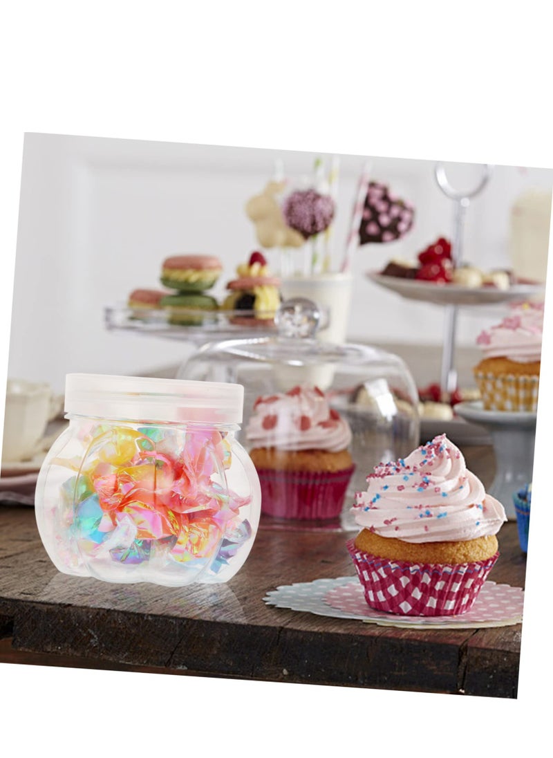 SYOSI - 24 Pcs Pet Pumpkin Jar Decorative Stash Box Clear Jar Candy, Candy Jar Clear Candy Containers Holders Pumpkin Candy Jars Wrapping Canister Storage Holder Box - Image 1