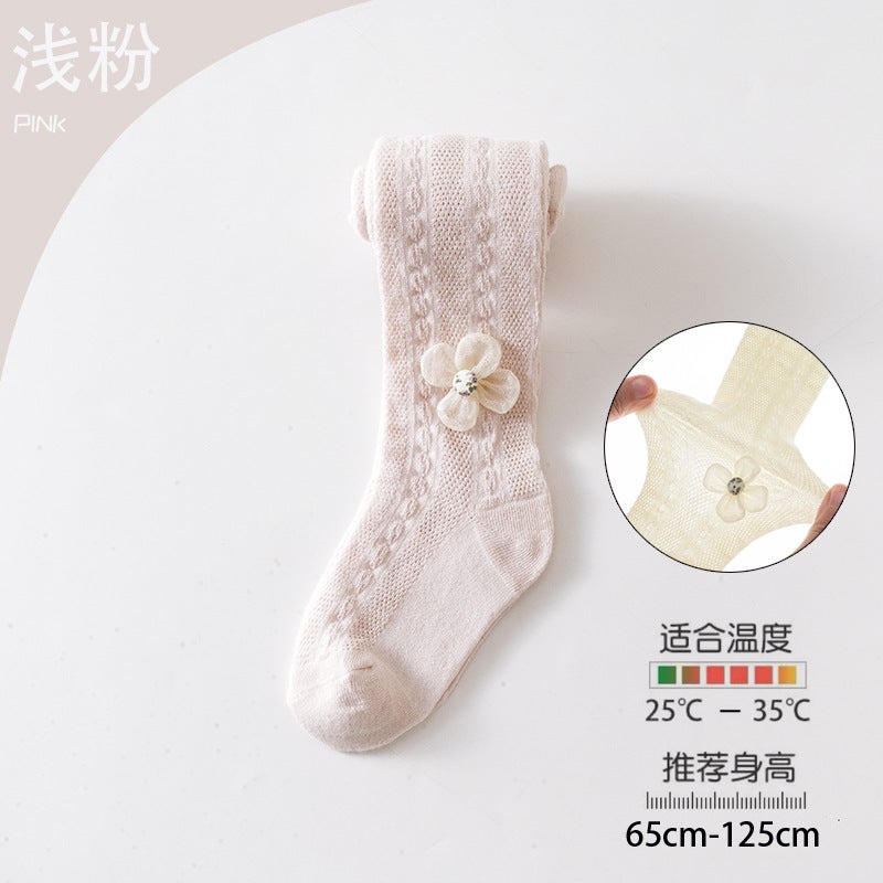 Children'S Leggings Summer Thin Mesh Pantyhose Girls Baby Outer Wear Anti-Mosquito One-Piece Socks Category A - Image 1