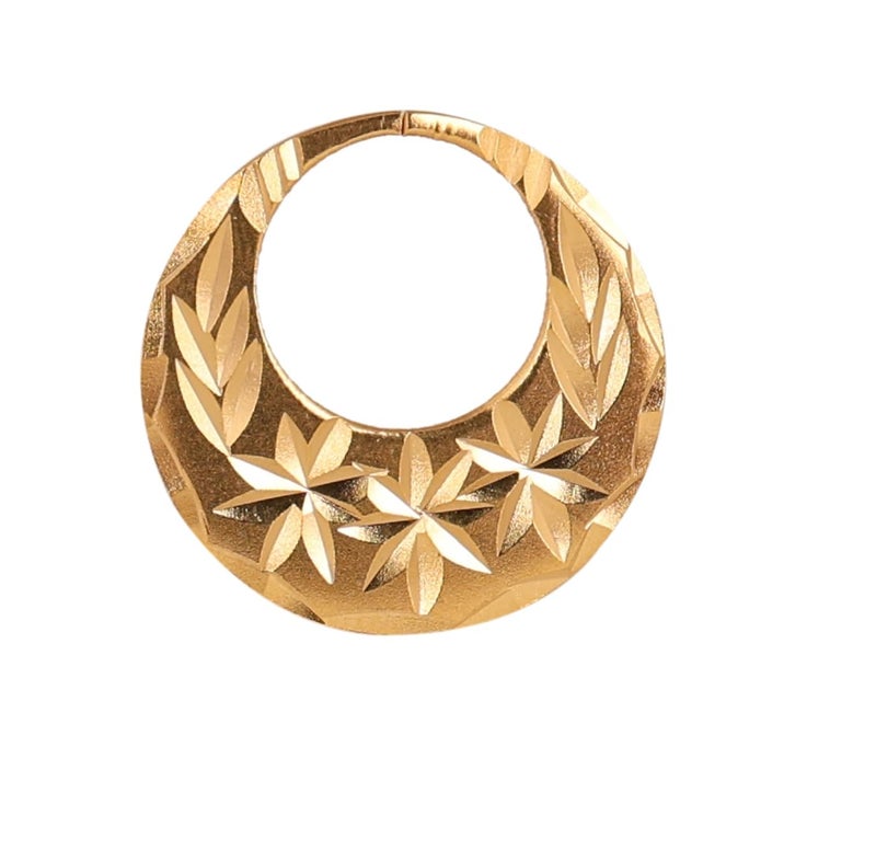 1 Micron 22K Gold Plated Nattiyan Earrings For Men's Panjabi Boy | Gold Plated Brass Material Golden Hoop Studs Earrings Bali For Mens Fashion's Birthday Gifting All Festive Events & Occasions (1 Piece)