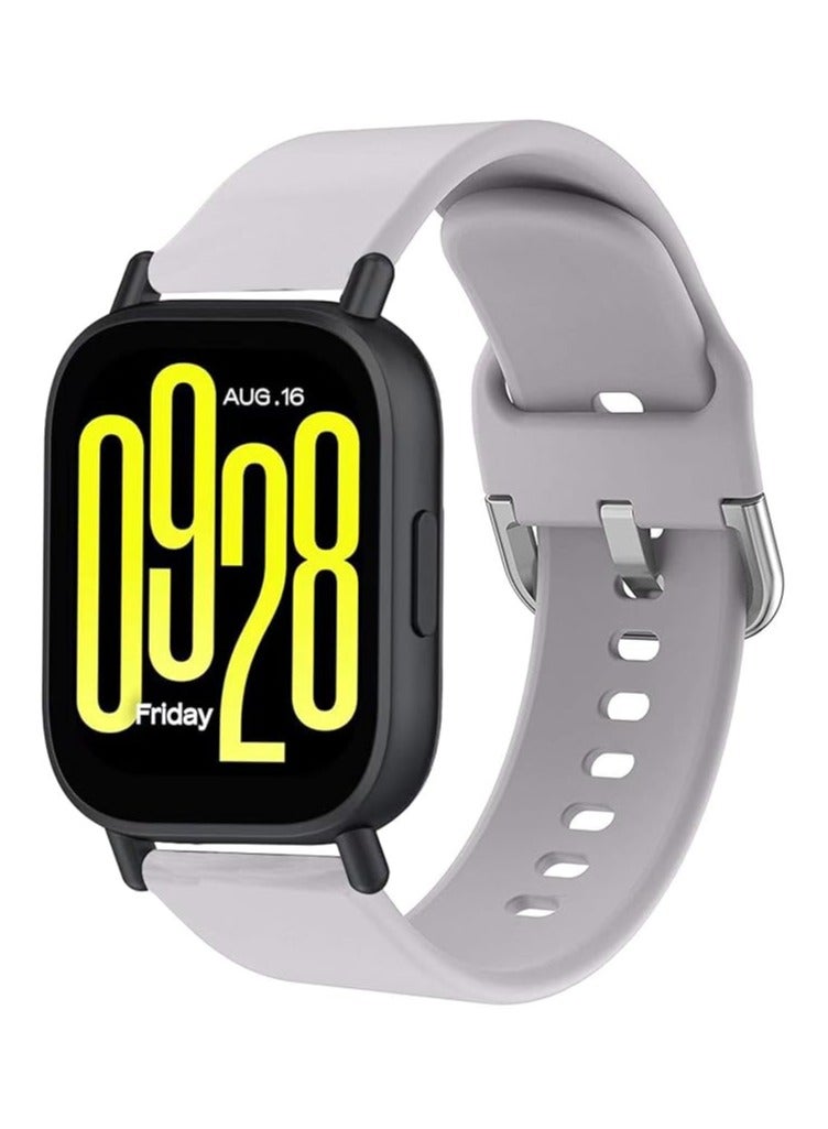 Strap Compatible with Xiaomi Redmi Watch 5 Active/Redmi Watch 5 Lite, Soft Silicone Sport Replacement Strap for Redmi Watch 5 Active/Lite Men Women GREY - Image 1