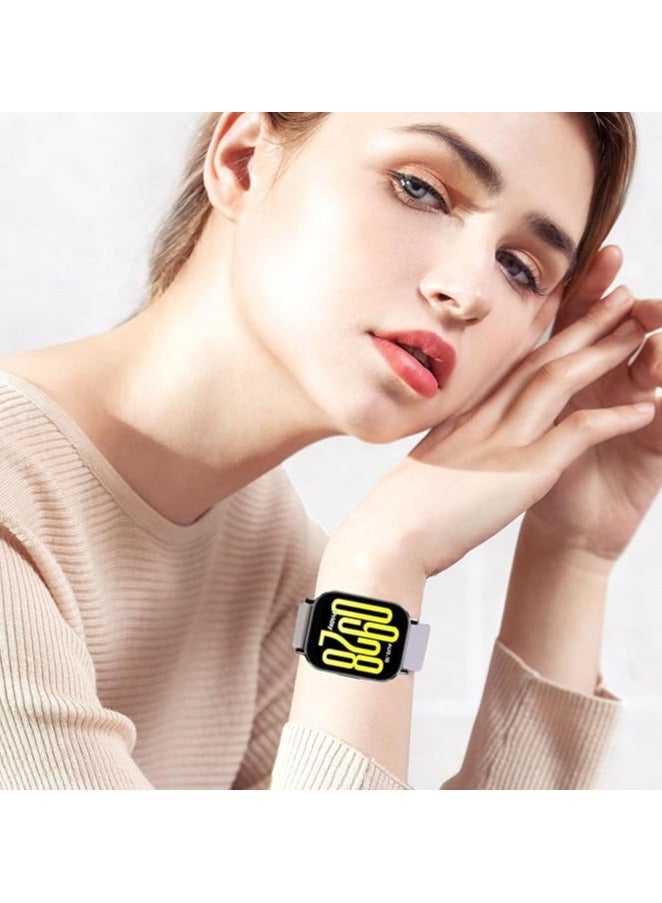 Strap Compatible with Xiaomi Redmi Watch 5 Active/Redmi Watch 5 Lite, Soft Silicone Sport Replacement Strap for Redmi Watch 5 Active/Lite Men Women GREY - Image 4