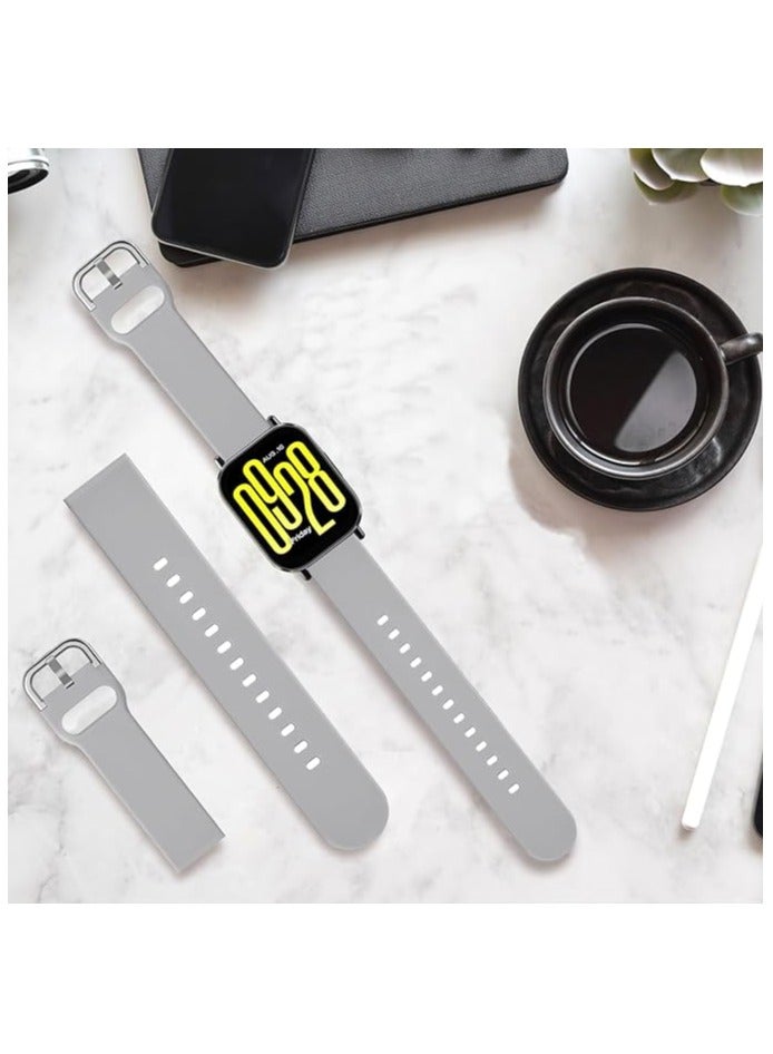 Strap Compatible with Xiaomi Redmi Watch 5 Active/Redmi Watch 5 Lite, Soft Silicone Sport Replacement Strap for Redmi Watch 5 Active/Lite Men Women GREY - Image 5