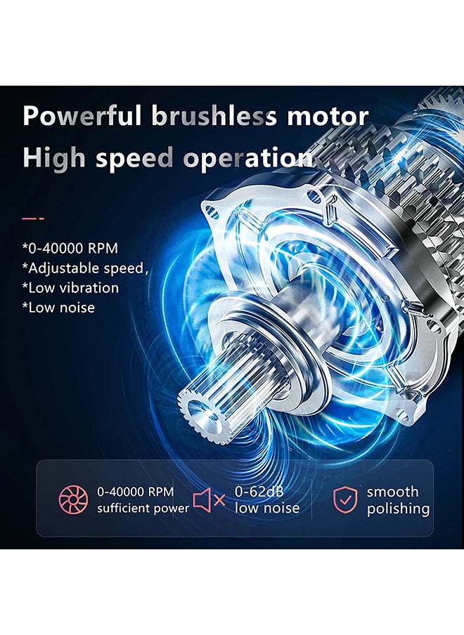 brunson Professional Nail Drill Machine 902 Brushles 40000Rpm Bnduvb-902  - Image 3
