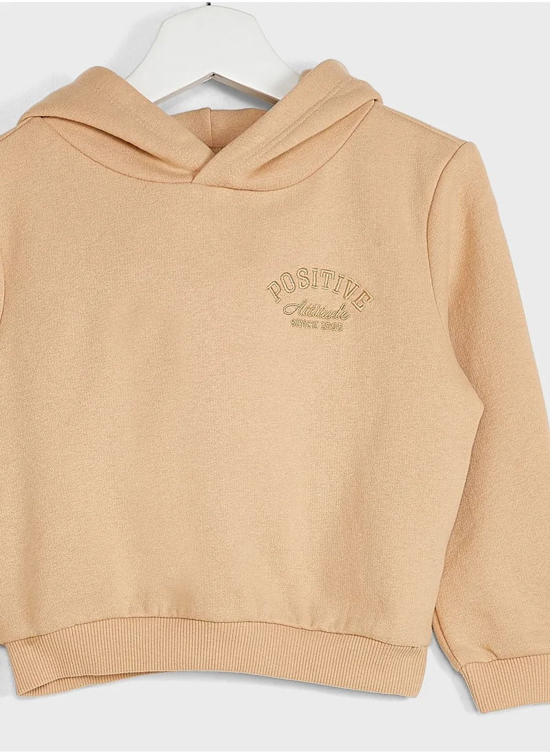 only_kids Kids Positive Slogan Hoodie