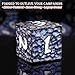 Haxtec Metal DND Dice Set Polyhedral DD Dice Compatible with Dungeons and Dragons Gift TTRPG Black Blue Glitter Metal Dice - Image 4