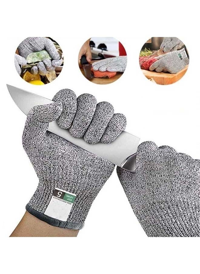 Cady One A pair of cut-resistant safety gloves suitable for use in the kitchen, gray  - Image 2