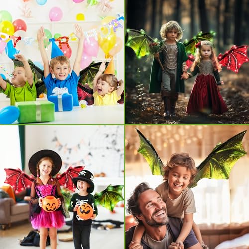 maysida Toddler Electric Dragon Wings, Kids Dinosaur Costume Wings with LED Light & Music, Halloween Dino Dress-Up Costumes for Boys & Girls, Green Dinosaur toys for Kids as Christmas Birthday Party Gifts - Image 5