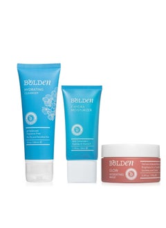 bolden BOLDEN | Hydration Essential Bundle | 3-Step Facial Regimen for Dry Dehydrated Skin | 3-Pack  - Image 1