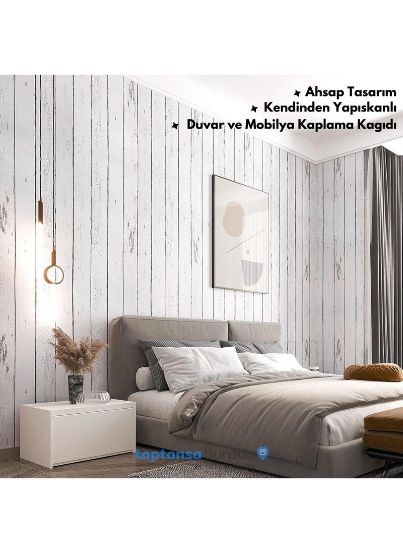 Technosmart 45CM×300CM Self Adhesive Wood Look Covering Paper Kitchen Cabinet Table Wall  - Image 5