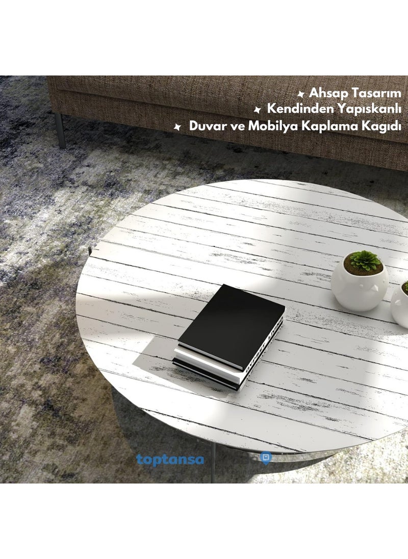 Technosmart 45CM×300CM Self Adhesive Wood Look Covering Paper Kitchen Cabinet Table Wall  - Image 3