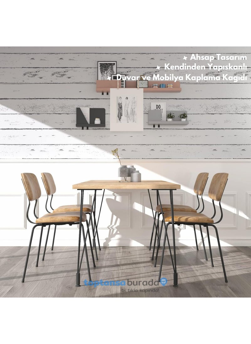 Technosmart 45CM×300CM Self Adhesive Wood Look Covering Paper Kitchen Cabinet Table Wall  - Image 4