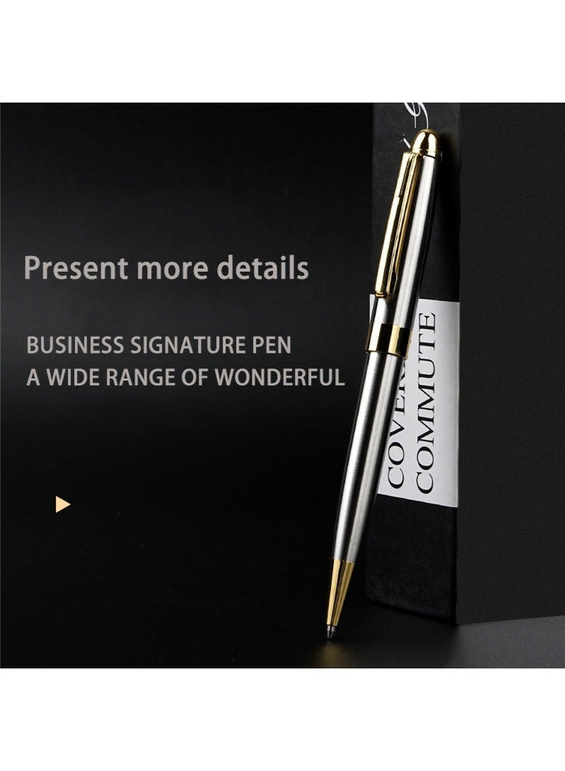 Merrystick Ballpoint Pen Luxury Ballpoint Line Black Refill width 0.5mm Elegant & High Quality Ballpoint Pen Gift for Men & Women Professional Executive,Office(Silver) - Image 3