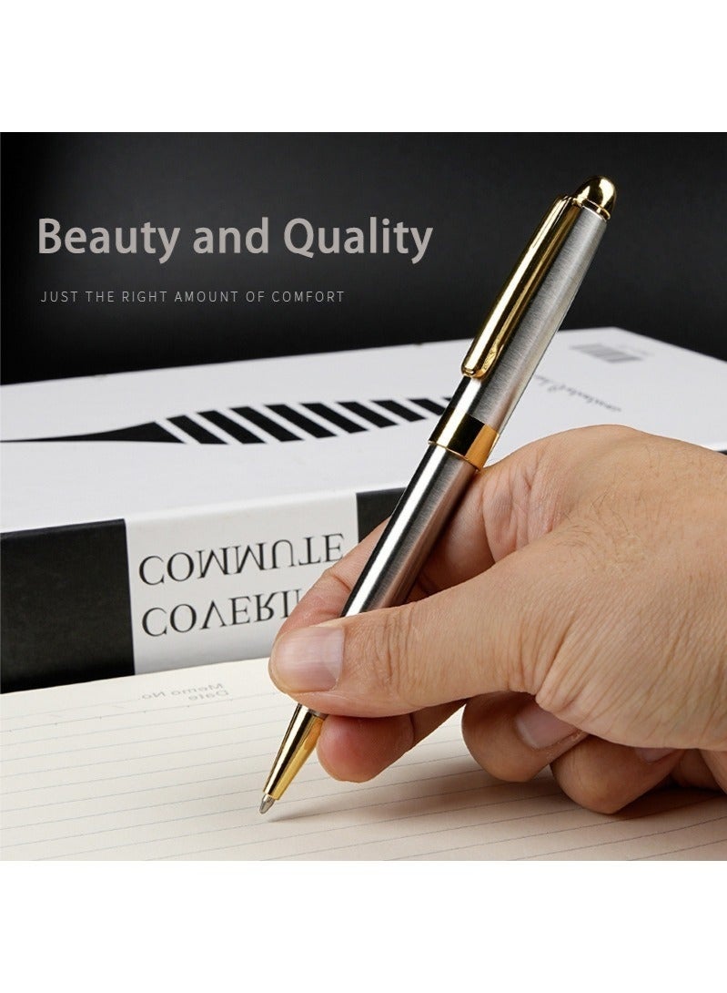 Merrystick Ballpoint Pen Luxury Ballpoint Line Black Refill width 0.5mm Elegant & High Quality Ballpoint Pen Gift for Men & Women Professional Executive,Office(Silver) - Image 2