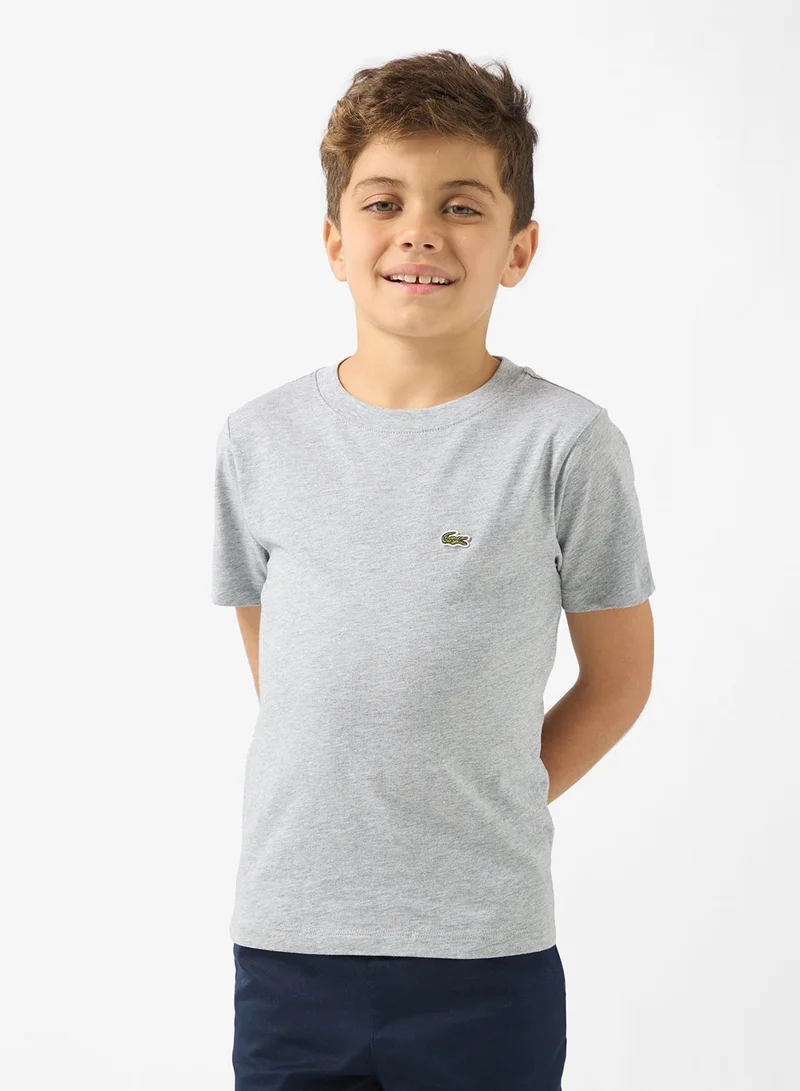 LACOSTE Kids Logo Crew Neck T-Shirt