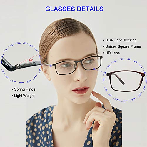 YTDBNS Professional Reading Glasses for Men/Women, Blue Light Blocking Computer Readers with Spring Hinges for Glare and UV Protection - Image 5