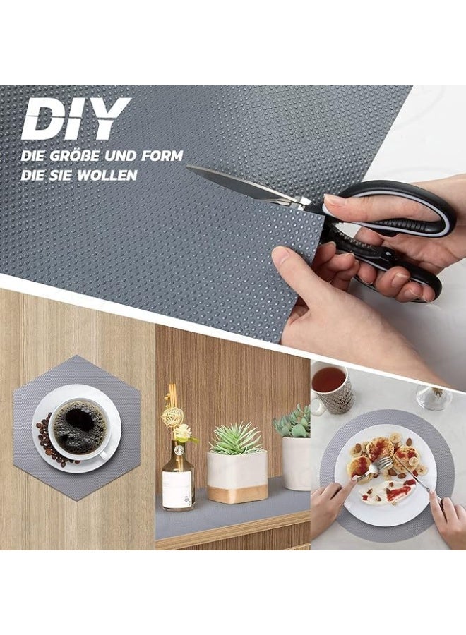 Non-Slip Drawer Liner Roll, Waterproof and Easy Clean, 45 x 150 cm, Grey - Image 4