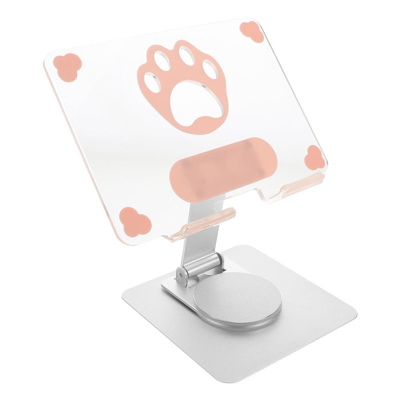 Silver Foldable Adjustable Portable Tablet Stand Holder For Desk Office Travel - Image 2