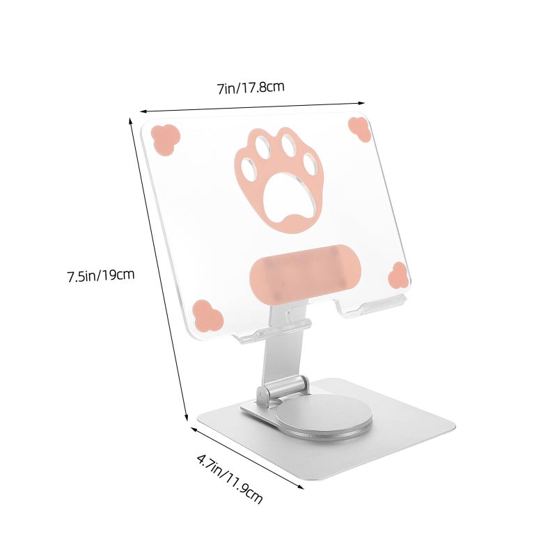 Silver Foldable Adjustable Portable Tablet Stand Holder For Desk Office Travel - Image 3