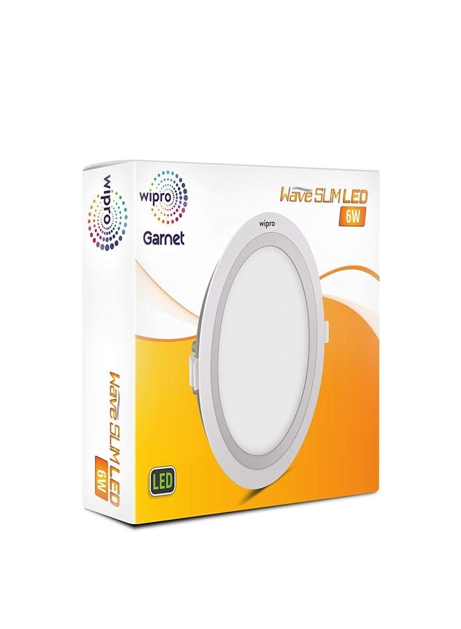 Wipro Garnet 6W Round LED Wave Panel Light for Ceiling | Cool White Light (6000k) | Ultra-Slim Design | Recessed Down Light for False Ceiling |POP Ceiling Light | Cutout - 100mm | Pack of 20 - Image 4