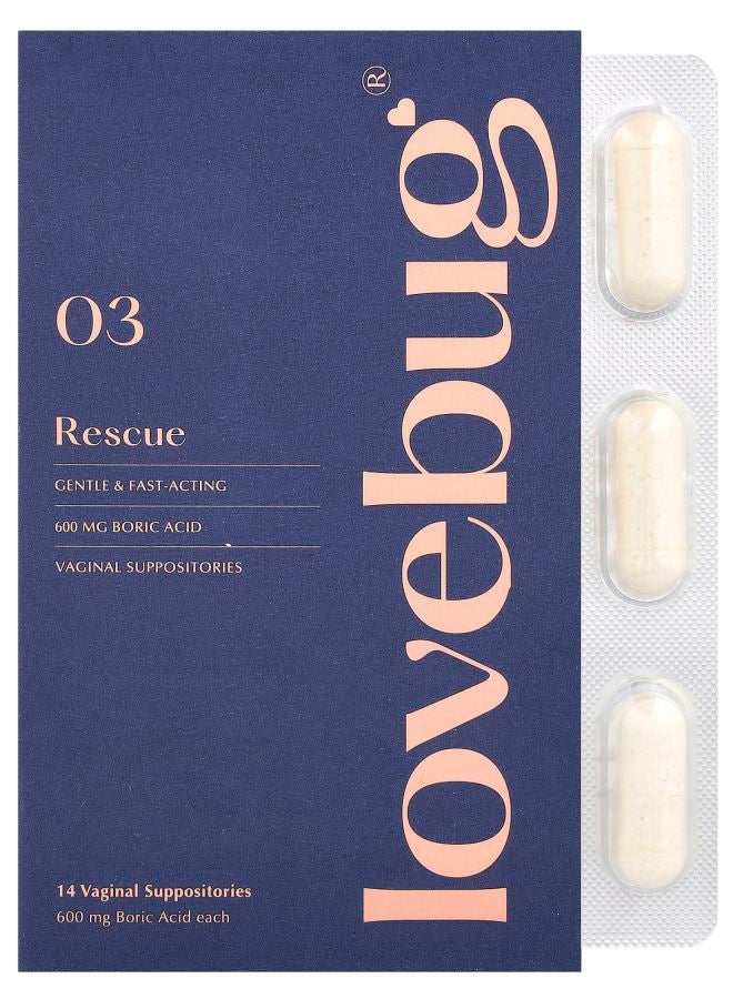 LoveBug Probiotics Rescue Vaginal Suppositories 03  14 Vaginal Suppositories