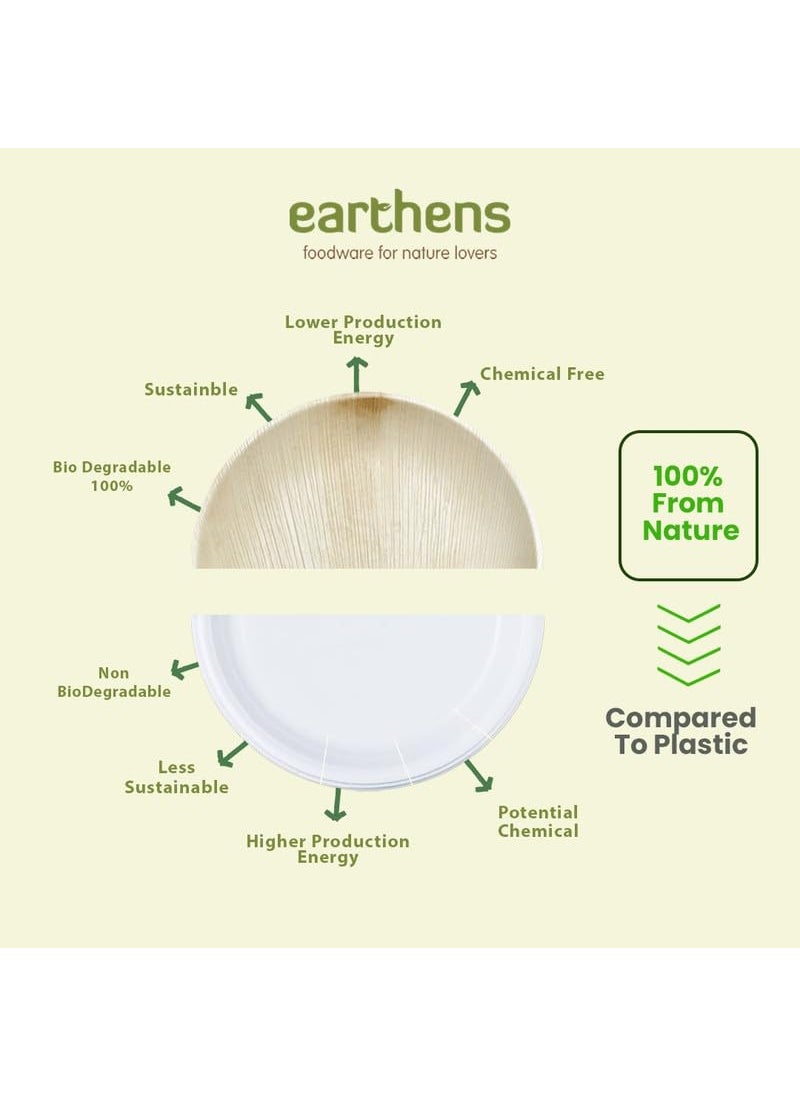 Earthens Earthens 65 Heart Areca Palm Leaf Plate Pack of 100 Plates  - Image 2