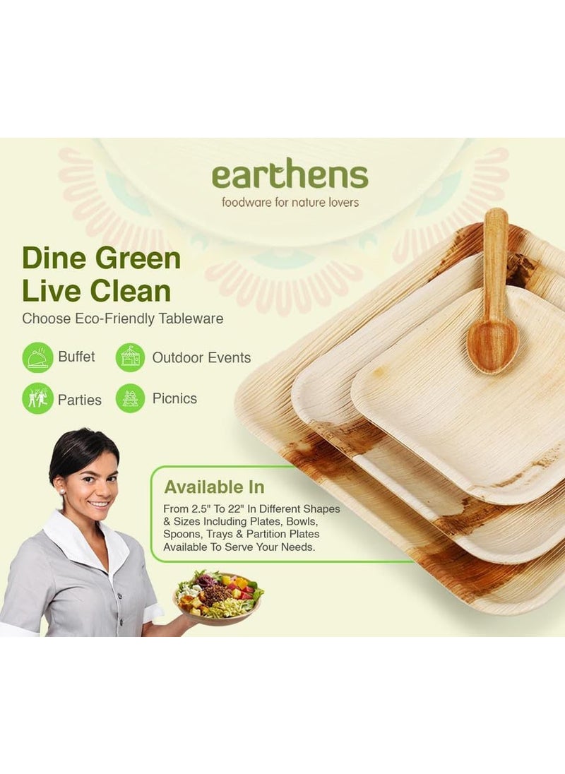Earthens Earthens 65 Heart Areca Palm Leaf Plate Pack of 100 Plates  - Image 4