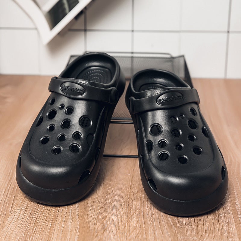 Parent-Child Cave Shoes Children'S Casual Baotou Slippers Outdoor Non-Slip Eva Beach Sandals - Image 4