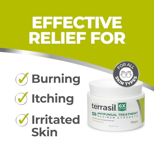 terrasil Clotrimazole Antifungal Cream, Relief for Fungal Yeast Infections, Jock Itch, Athletes Foot, Ringworm for Men & Women, Clinically Proven Treatment of Skin Fungus. FSA-HSA Eligible (7oz) - Image 2