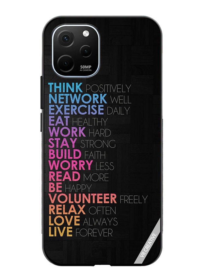VR CREATIVE Protective Case Cover For Huawei Enjoy 50z Think Positively Network Well Design Multicolour - Image 1