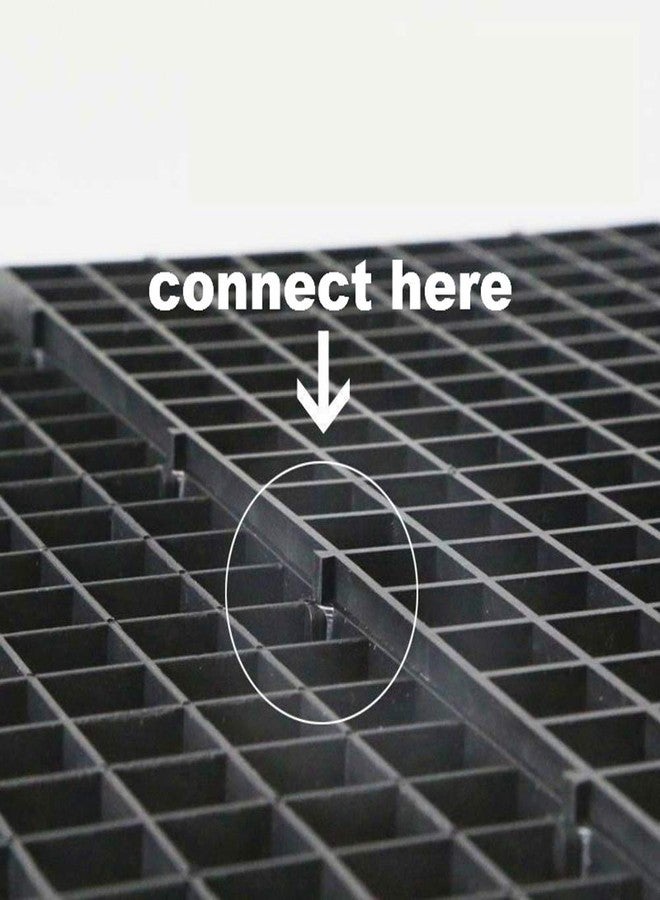 Chneeu 4 Pcs Aquarium Divider Tray Plastic Grid Aquarium Egg Crate Light Diffuser, Fish Tank Divider Filter Bottom Isolation with 8 Pcs Sucker Clip(Black) - Image 5
