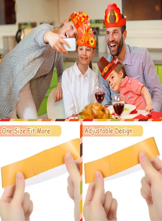 زانماي مجموعة نظارات وقبعات عيد الشكر من Zhanmai مكونة من 40 قطعة، قبعة حاج للعائلة، تاج ورقي قابل للتعديل على شكل يقطين لتزيين أزياء حفلات الخريف - Image 4