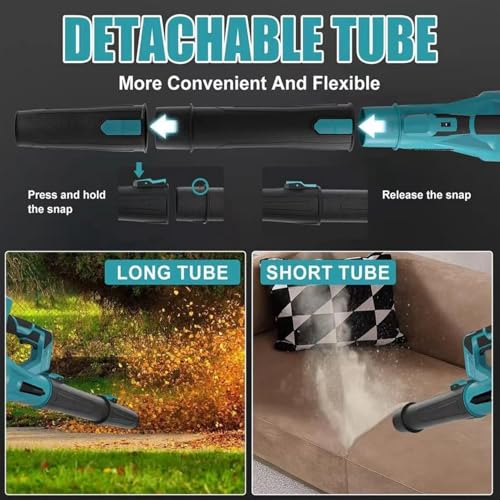 MECRAAF® Brushless Cordless Leaf Blower | 21V 6.0Ah Powerful | RPM: 0-28000 r/min | Powered Handheld Variable-Speed Yard Blower for Lawn Care | Snow Blowing | Dust Cleaning - Image 5