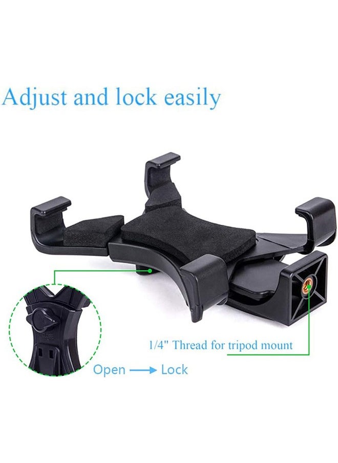 Garlo - iPad Tripod Mount Adapter Universal Tablet Clamp Holder Fits Ipad, Ipad Air, Ipad Mini, Microsoft Surface, Nexus and Most Tablets, Use on Tripod, Monopod, Selfie Stick, Tabletop Tripod Stand Etc. - Image 1