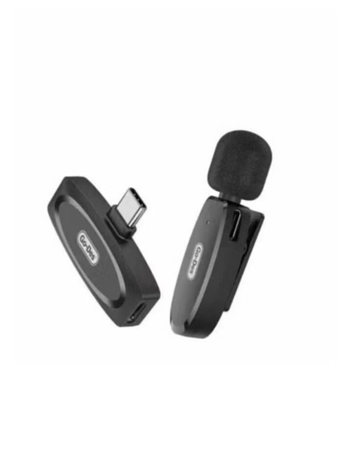 GO-DES "GD-WS301TC Wireless Digital Lapel Microphone – Plug-and-Play USB-C Lavalier Mic with Noise Cancellation, 2.4GHz Transmission, 20m Range, Rechargeable Battery – Perfect for Vlogging, Live Streaming, Interviews & Online Classes" - Image 2