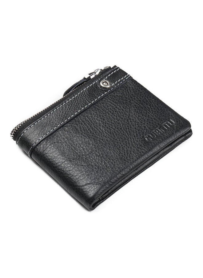 Beauenty Zipper Detail Leather Wallet Black  - Image 3