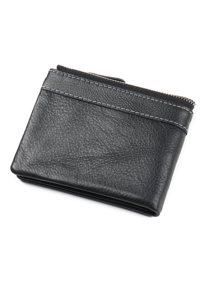 Beauenty Zipper Detail Leather Wallet Black  - Image 2