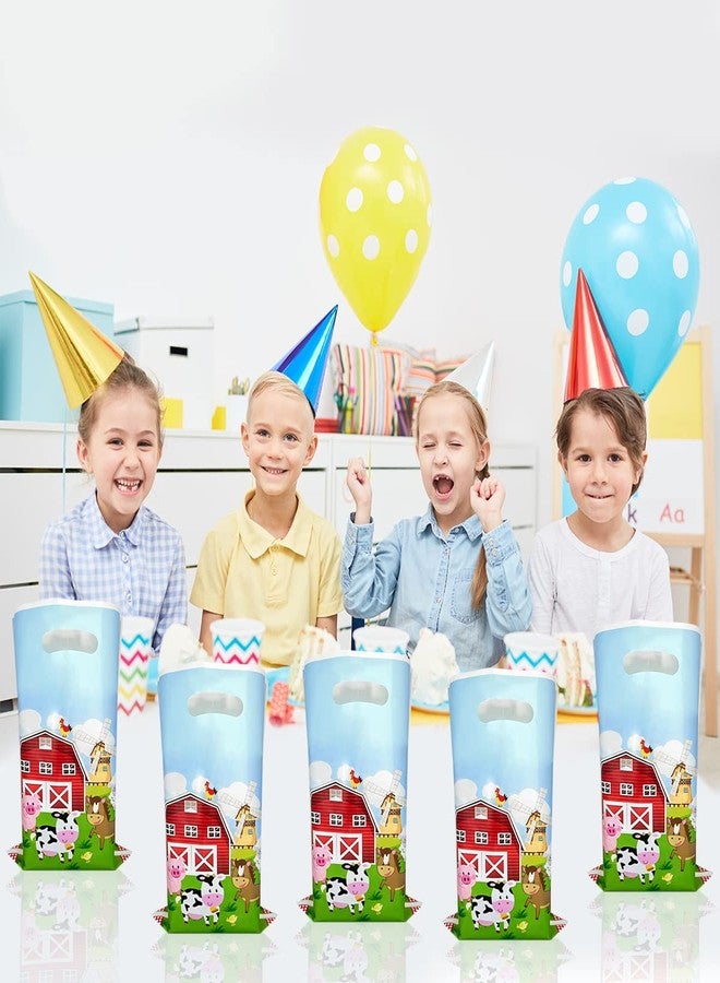 OULUN أكياس هدايا عيد ميلاد من OULUN، 30 قطعة، بتصميم حيوانات المزرعة، زينة حفلات بطابع المزرعة - Image 5