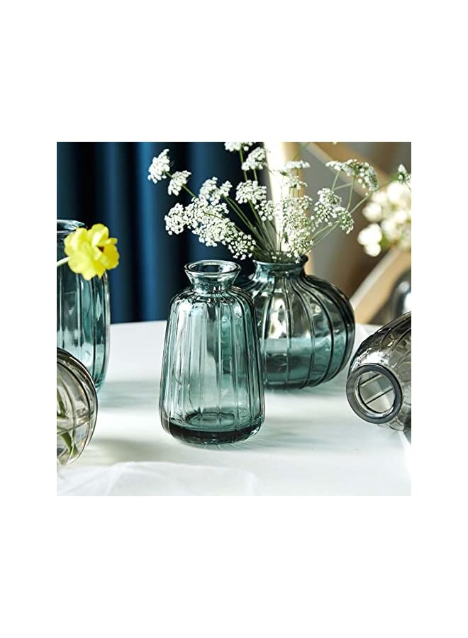 Green Tiger Vases Set of 3 Small Glass Flower Vases, Green, Mini Vases Glass Bottles, Modern Home Decor, Vases Decor for Table Centre, Wedding, Bedroom, Christening, Birthday, Mother's Day Gift - Image 2