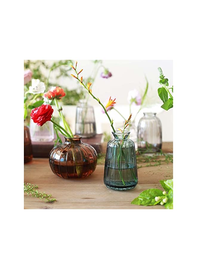 Green Tiger Vases Set of 3 Small Glass Flower Vases, Green, Mini Vases Glass Bottles, Modern Home Decor, Vases Decor for Table Centre, Wedding, Bedroom, Christening, Birthday, Mother's Day Gift - Image 5