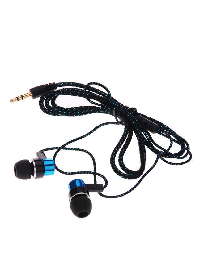 NIBEMINENT Stereo In-Ear Earphones With Mic Black/Blue - Image 1