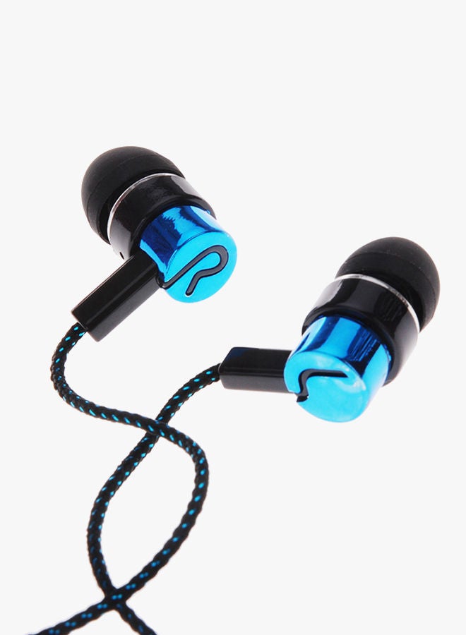 NIBEMINENT Stereo In-Ear Earphones With Mic Black/Blue - Image 2