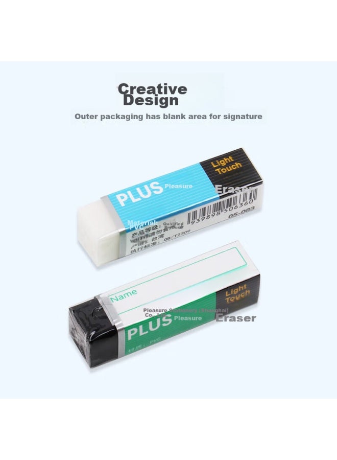 Plus Pvc Eraser For Children, Students, College Entrance Exam, Office Use, Pencil Sketching, Erasable Drawing, Pink, 5 Pieces - Image 4
