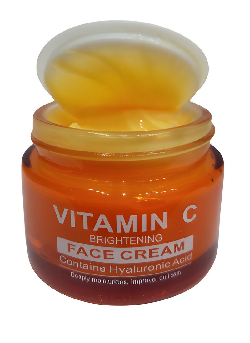 Face Cream with Vitamin C Extract For a Leading and Antioxidant Protection Protects the Skin From the Effects of Aging and Gives Softness and Superior Freshness 50 Grams