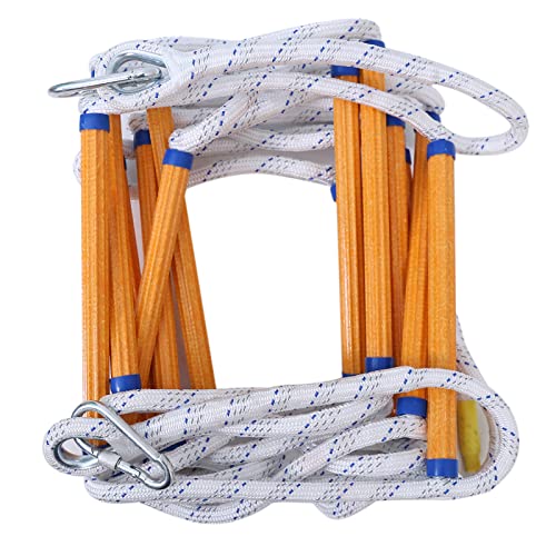 Meidansini Rope Ladder,13 Feet Emergency Fire Escape Ladders Flame Resistant Safety Rope Ladder with Hooks,Fast to Deploy Sturdy and Strong Portable and Reusable 2 Story,Weight Capacity up to 2000 Pounds - Image 2
