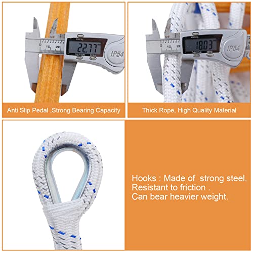 Meidansini Rope Ladder,13 Feet Emergency Fire Escape Ladders Flame Resistant Safety Rope Ladder with Hooks,Fast to Deploy Sturdy and Strong Portable and Reusable 2 Story,Weight Capacity up to 2000 Pounds - Image 4
