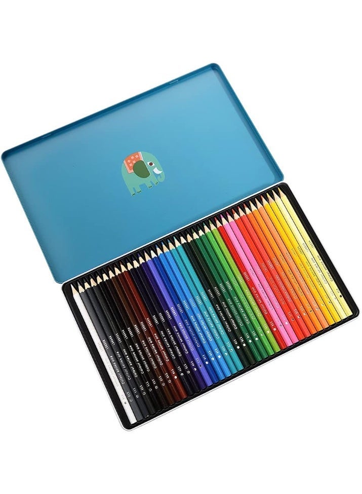 Rex London Wild Wonders 36 Colouring Pencils In A Tin – Vibrant Multicolour Pencils Set for Kids – Premium Colouring and Drawing Kit with Jungle Animals Tin Storage Box – Ideal Gift for Art & Creativity - Image 4