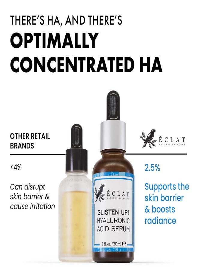 Eclat Skincare سيروم هيالورونيك أسيد للعناية بالبشرة من إكلا - 2.5% هيالورونيك أسيد + 3% ب5، فيتامين سي وإي - سيروم مرطب مضاد للشيخوخة والتجاعيد للوجه - تركيبة مرطبة وممتلئة للبشرة الناعمة 1 أونصة سائلة - Image 4